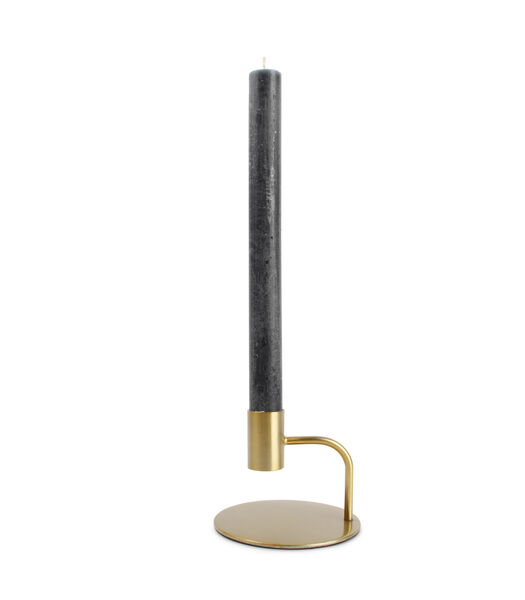 Kandelaar 10xH8cm metaal Goud Pillar