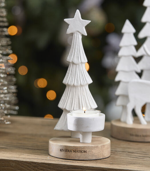 Kerst beeldje wit, Kerstboom - RM Christmas Trees & Deer Decoration