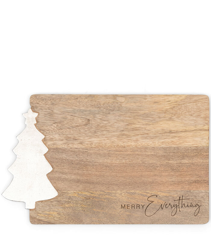 Snijplank Hout Kerstversiering - Merry Everything Chopping Board - Naturel image number 0
