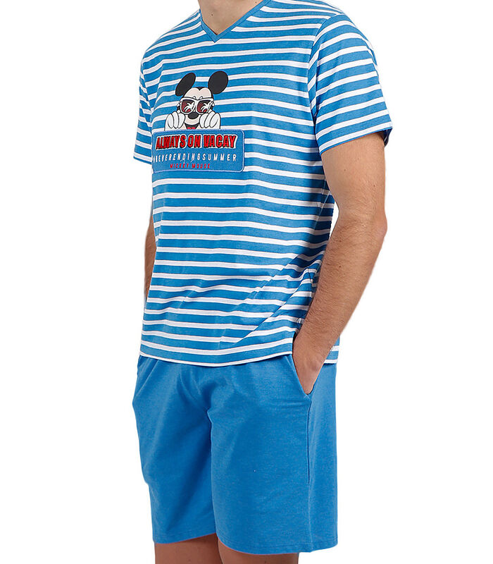 Pyjama short t-shirt Mickey Pocket Disney bleu image number 2