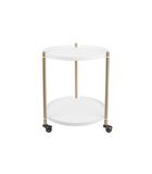 Table d'appoint Thrill - Steel Gold, White - 42,5x52cm image number 0