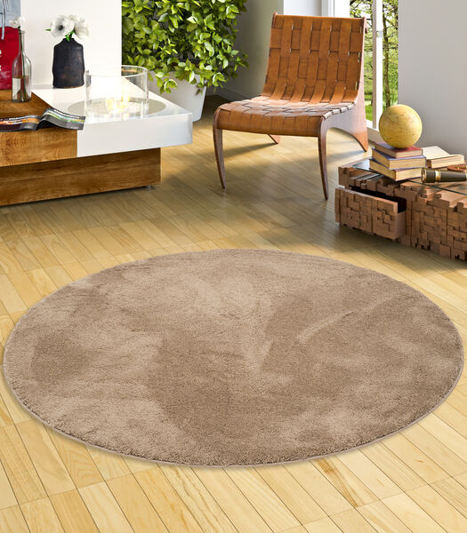 Luxe Super Soft Tapis à poils longs Silky Rond