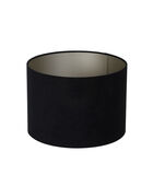 Abat-jour cylindre Velours - Noir - Ø30x21cm image number 4