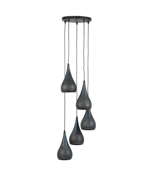 Sieve - Lampe suspendue - métal - noir - brun - forme de goutte - étagé - 5 lumières
