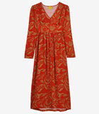 Lange jurk in viscose met print O2DINIA image number 3
