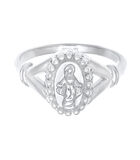 Ring Dames Marian Image Symbol Faith Religion Trend In 925 Sterling Silver image number 1