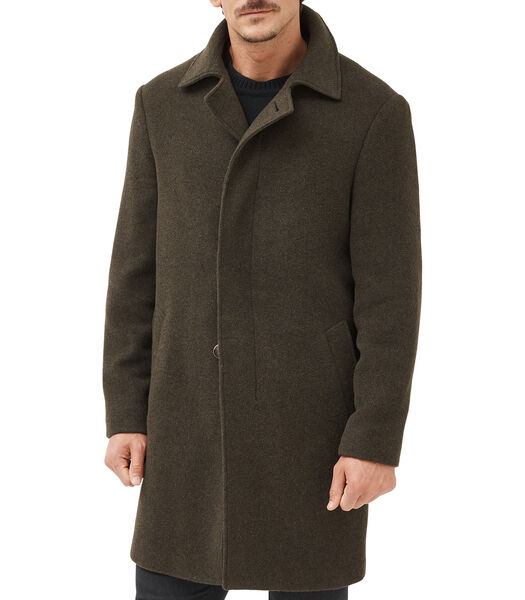 Manteau pardessus droit mi-long en laine Murchison