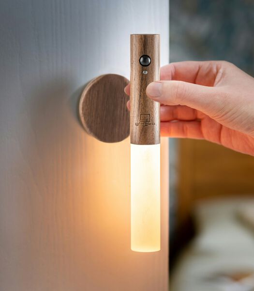 Smart Baton Nachtlampje - Oplaadbaar  - Walnoot