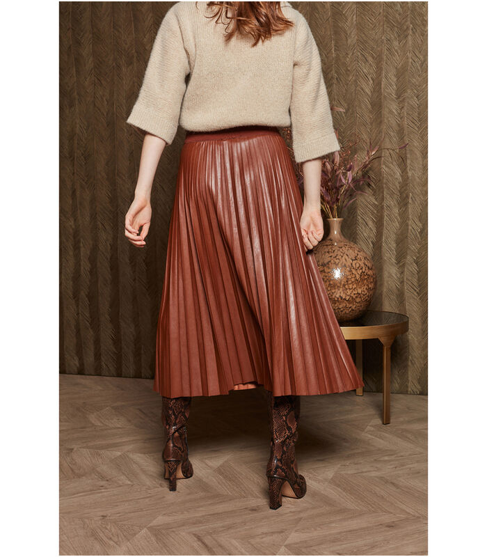 Cool jupe brun foncé en faux cuir image number 1