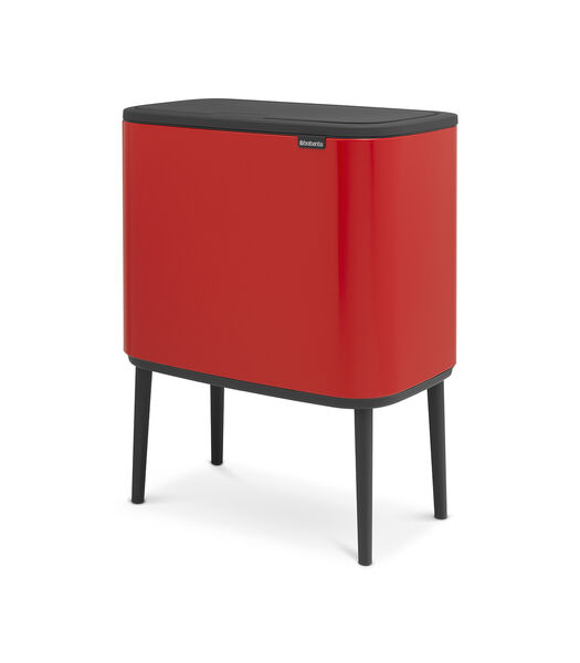 Bo Touch Bin, 3 x 11L - Passion Red