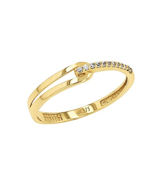 Ring voor dames, goud 375, zirkonia cubic synth.