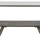 Table d'appoint - Métal/Glass - Laiton antique - 46x60x50 cm - Fancy image number 1