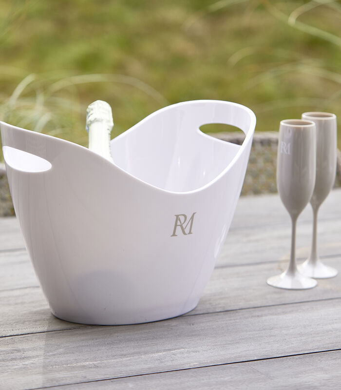 RM Monogram Outdoor Wijnkoeler wit - ovale wijn- en champagnekoeler image number 1