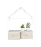 Wandkast House - Wit, Houten lades - 34x12,5x43cm image number 2