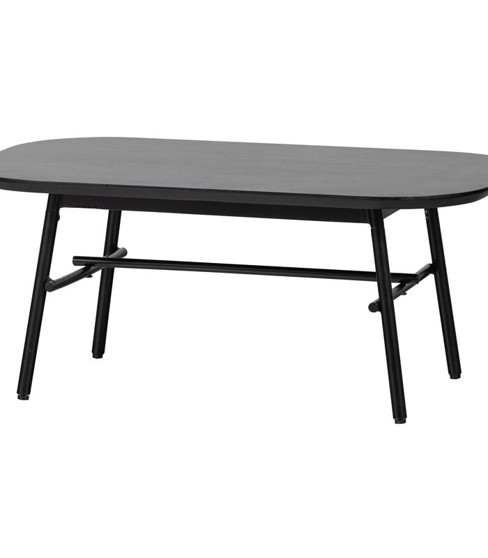 Table Basse - Bois De Manguier/Métal - Noir - 43x100x60  - Elegance image number 0