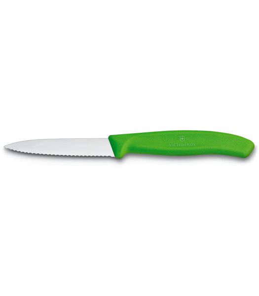 Couteau d'office Swiss Classic - Vert - Dentelé - 8 cm