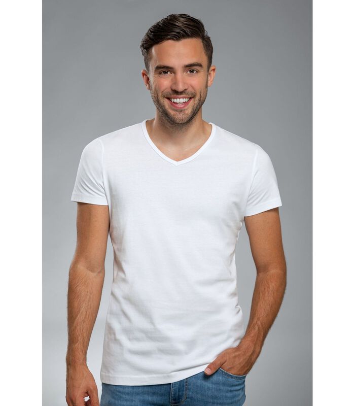 Suitable Vita T-Shirt Col En V Blanc 2-Pack image number 1