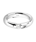 Ring Dames Verlovingsring Elegant Met Zirkonia Kristallen In 925 Sterling Zilver image number 1