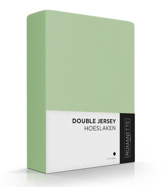 Hoeslaken dusty green double jersey