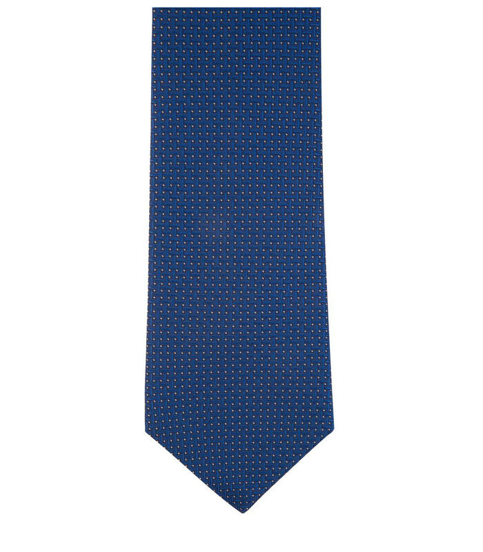Cravate à motifs croisés en soie image number 1
