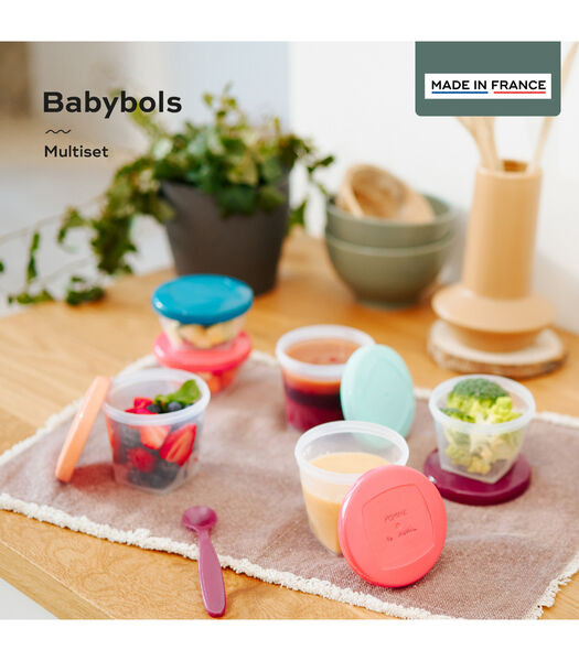 Lot de 12 Babybols - Contenants repas pour bébé