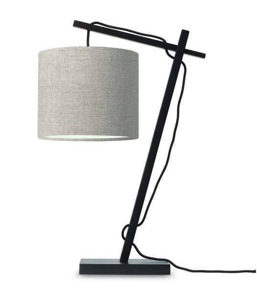 Lampe de table Andes - Bambou Noir/Taupe - 30x18x46cm
