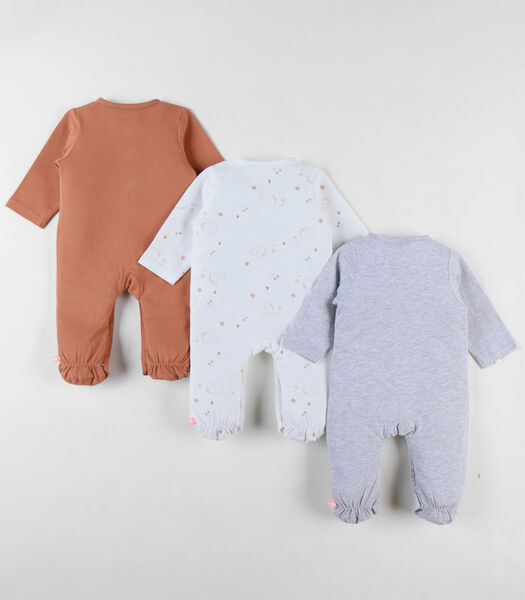 Set van 3 Baby Pyjama's in Katoenen Jersey