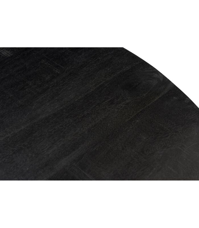 Black Omerta - Table de salle à manger - mangue - noir - rond - dia 150cm - araignée en acier - revêtement noir image number 3
