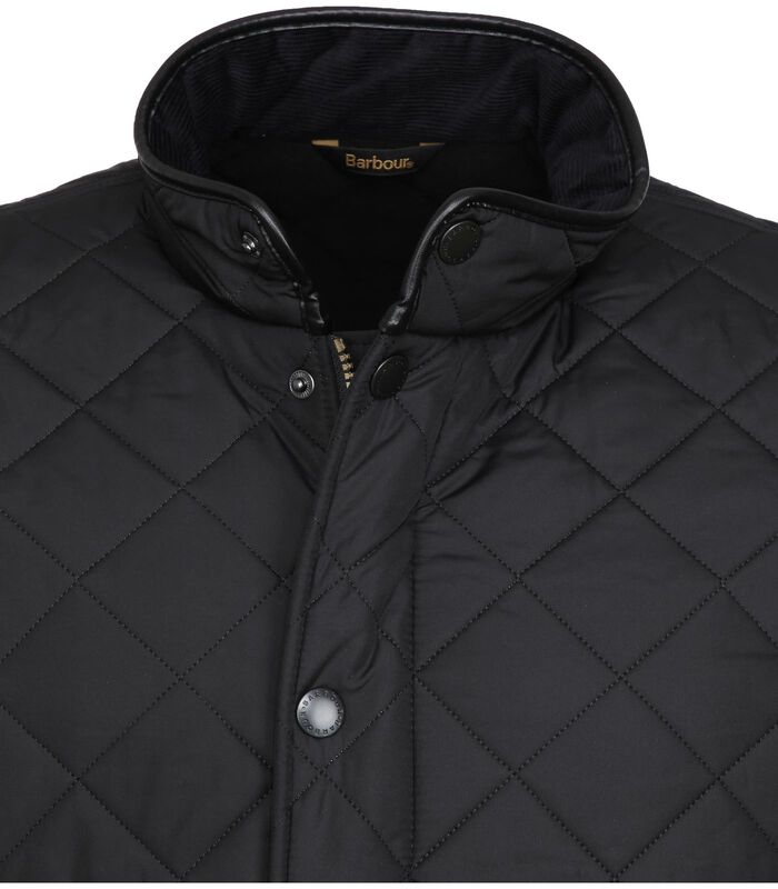 Barbour Quilted Jas Powell Zwart image number 1