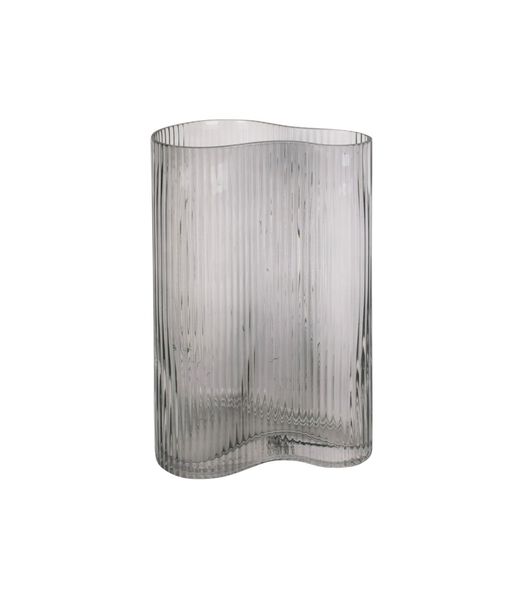 Vase Allure Wave - Gris foncé - 9,5x27cm