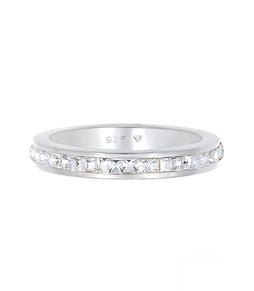 Ring Dames Elegant Basic Met Kristallen In 925 Sterling Zilver