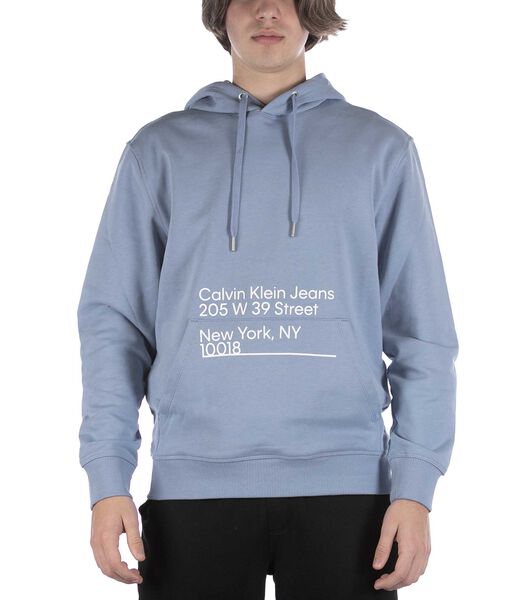 Calvin Klein Adres Logo Sweatshirt Blauw