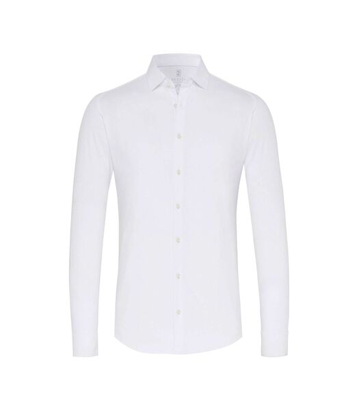 Overhemd Strijkvrij Jersey Wit