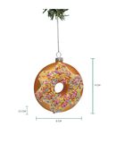 Kerstbal Donut Roze Confetti 10 cm image number 2