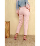 Pantalon élégant 7/8 en rose pastel image number 1