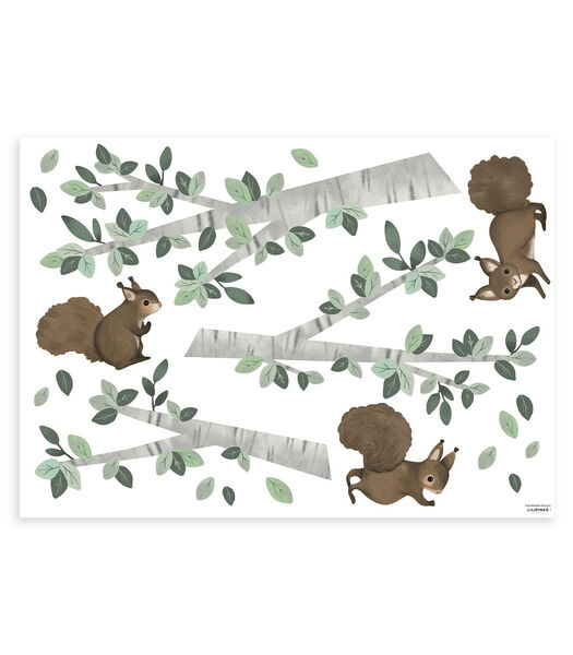 KHARU - Muurstickers - Eekhoorns en takken