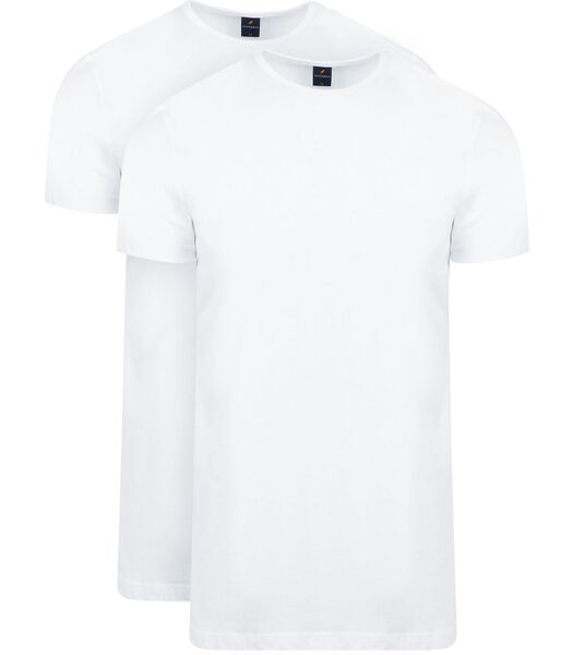 Suitable Ota T-Shirt Col Rond Blanc 2-Pack