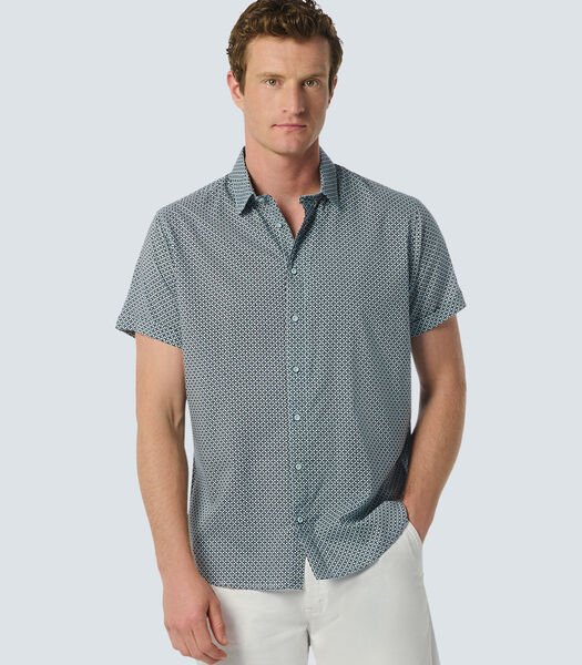Stijlvol overhemd met all-over patroon en korte mouwen Male