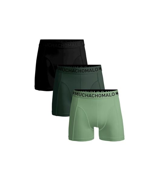 Boxershorts 3-Pack Solid Groen 582