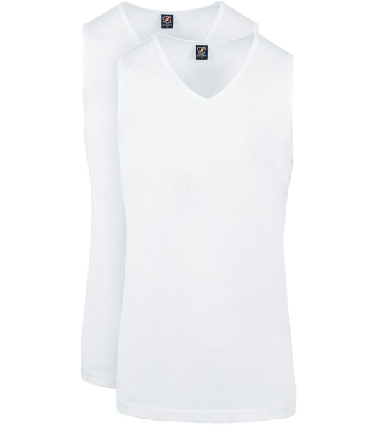 Suitable T-shirt convenable blanc sans manches Viless 2-Pack