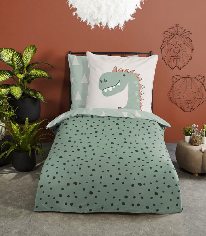Housse de couette Dino Green Coton image number 2