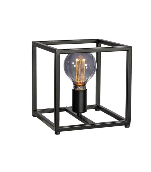Cage - Lampe à poser - petite - 22cm - structure en acier - noir - 1 lumière