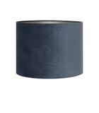Abat-jour cylindre Velours - Dusty Blue - Ø30x21cm image number 0