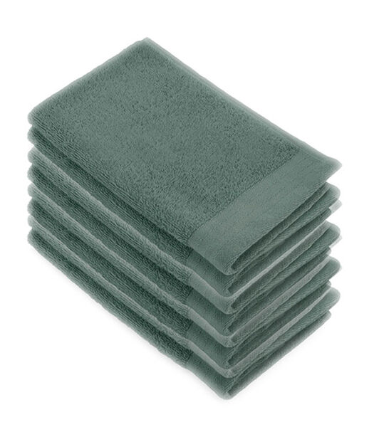 Lot de 8 Soft Cotton serviettes d'invités Verte