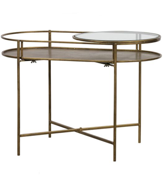 Table d'appoint - Fer - Laiton antique - 46x65x37 cm - Adorable