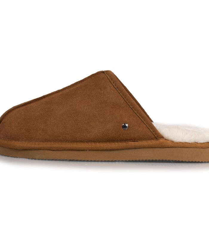 Chaussons mules Homme Cuir Camel image number 2