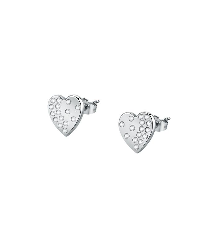 Boucles d'oreilles en acier, cristaux PASSIONI image number 0