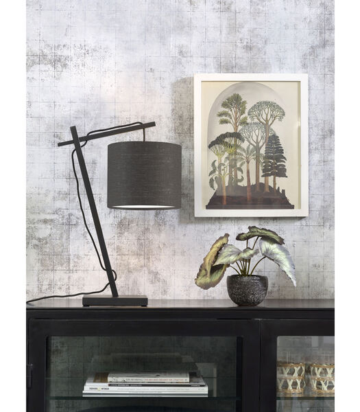 Lampe de table Andes - Bambou Noir/Gris Foncé - 30x18x46cm