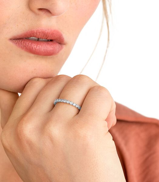 Bague pour dames, argent 925 Sterling, zirconium synth.