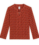 Tunesische kraag blouse Granaatappels image number 1